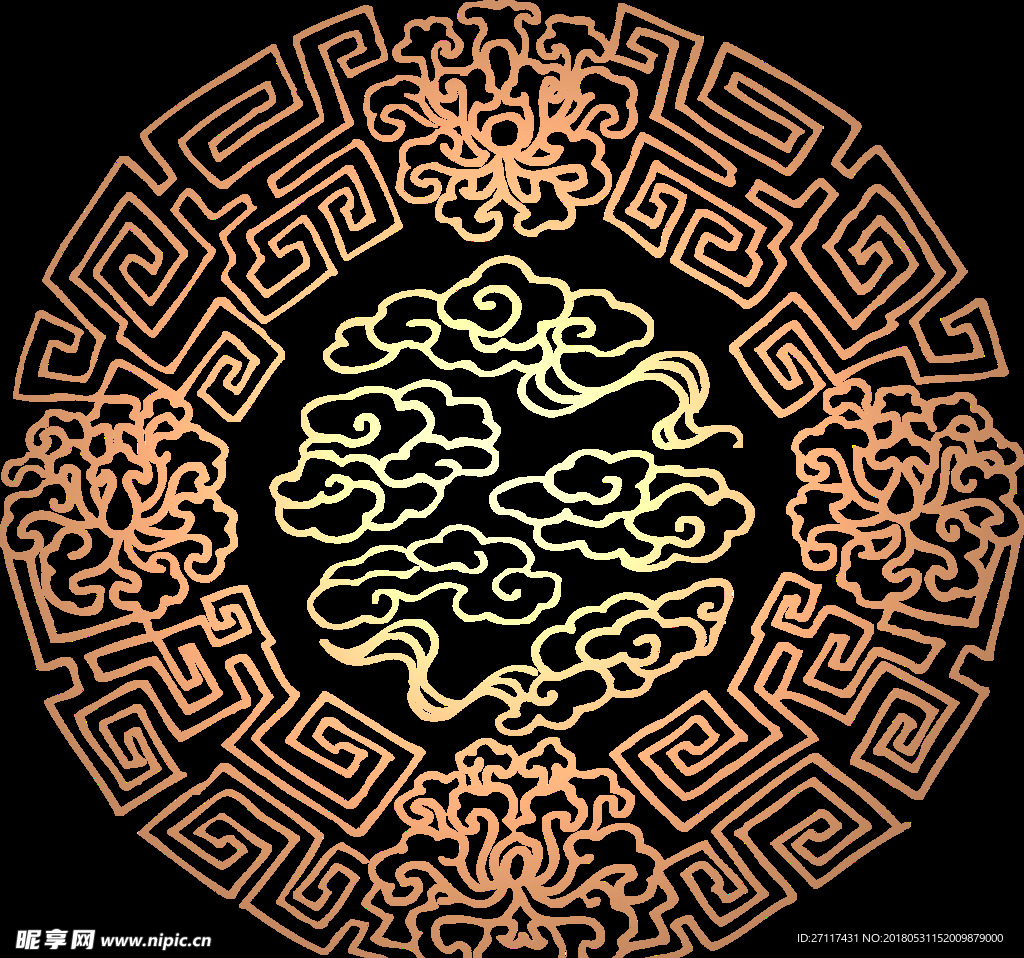 金色花纹