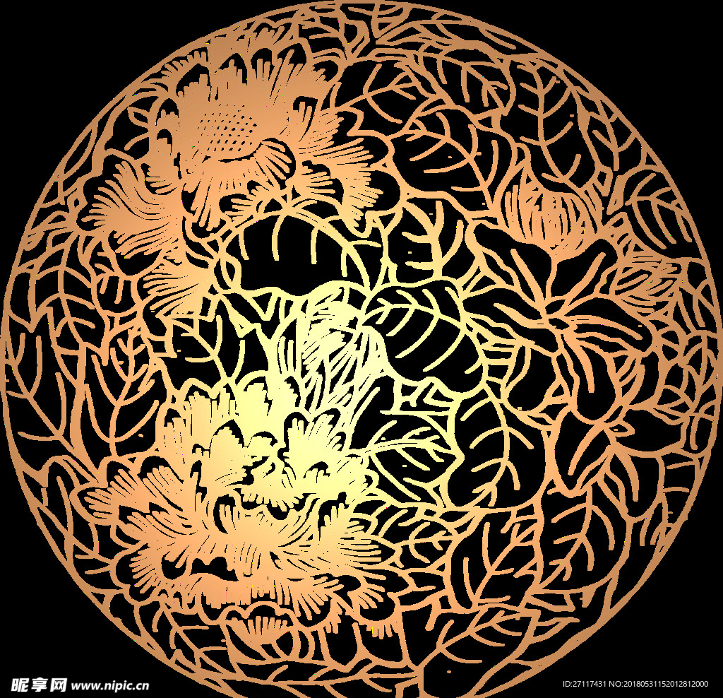 金色花纹