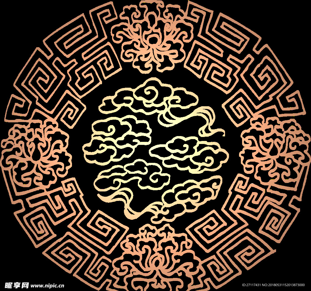 金色花纹