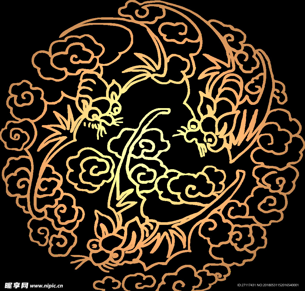 金色花纹