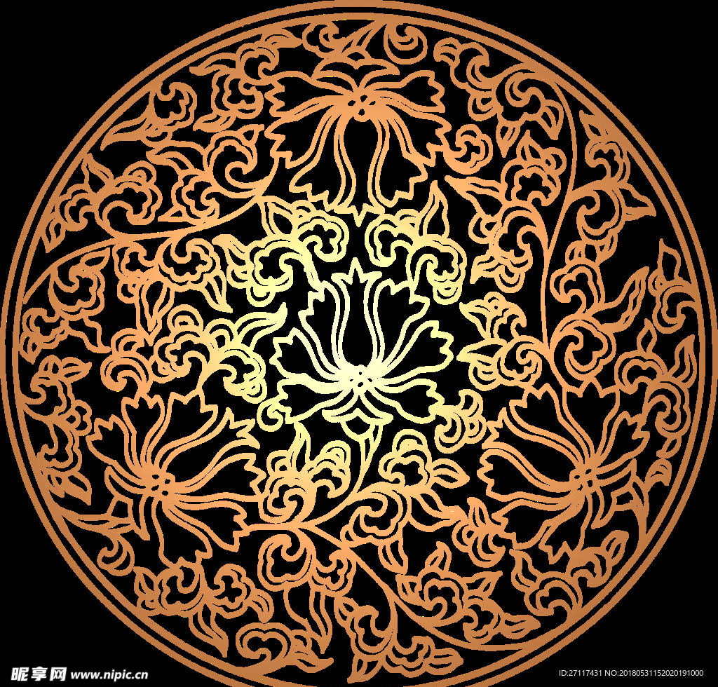金色花纹