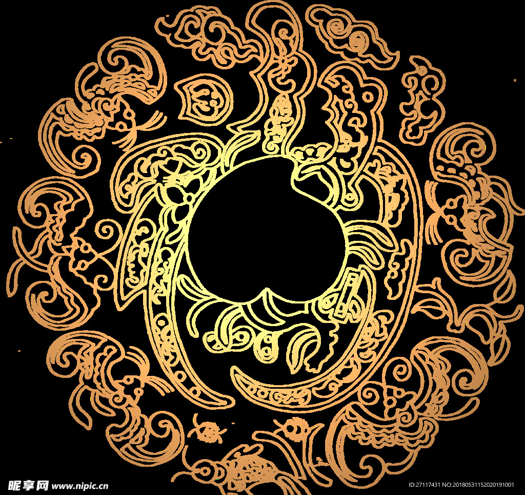 金色花纹