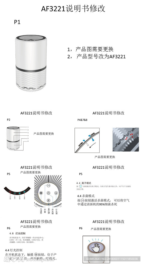 空气净化器过滤器清新剂展示PP