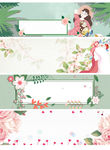 手绘女生节促销banner海报