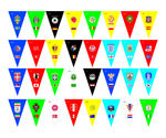 2018年世界杯32强三角国旗