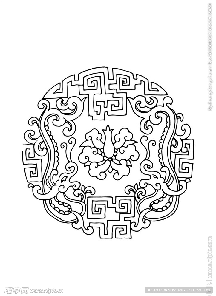 古代纹样青铜器纹理图片