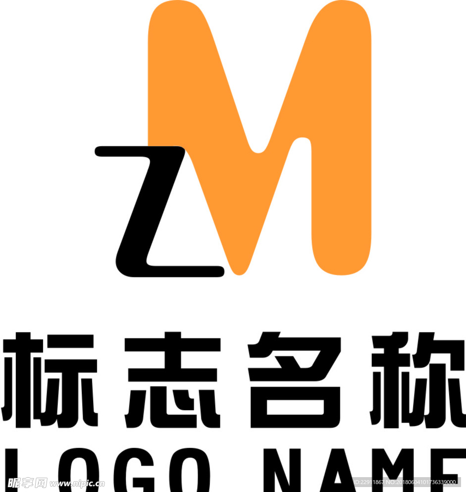 ZM字母标志