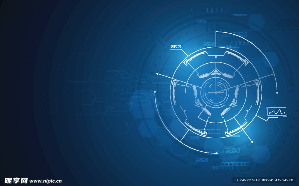 现代智能科技矢量背景
