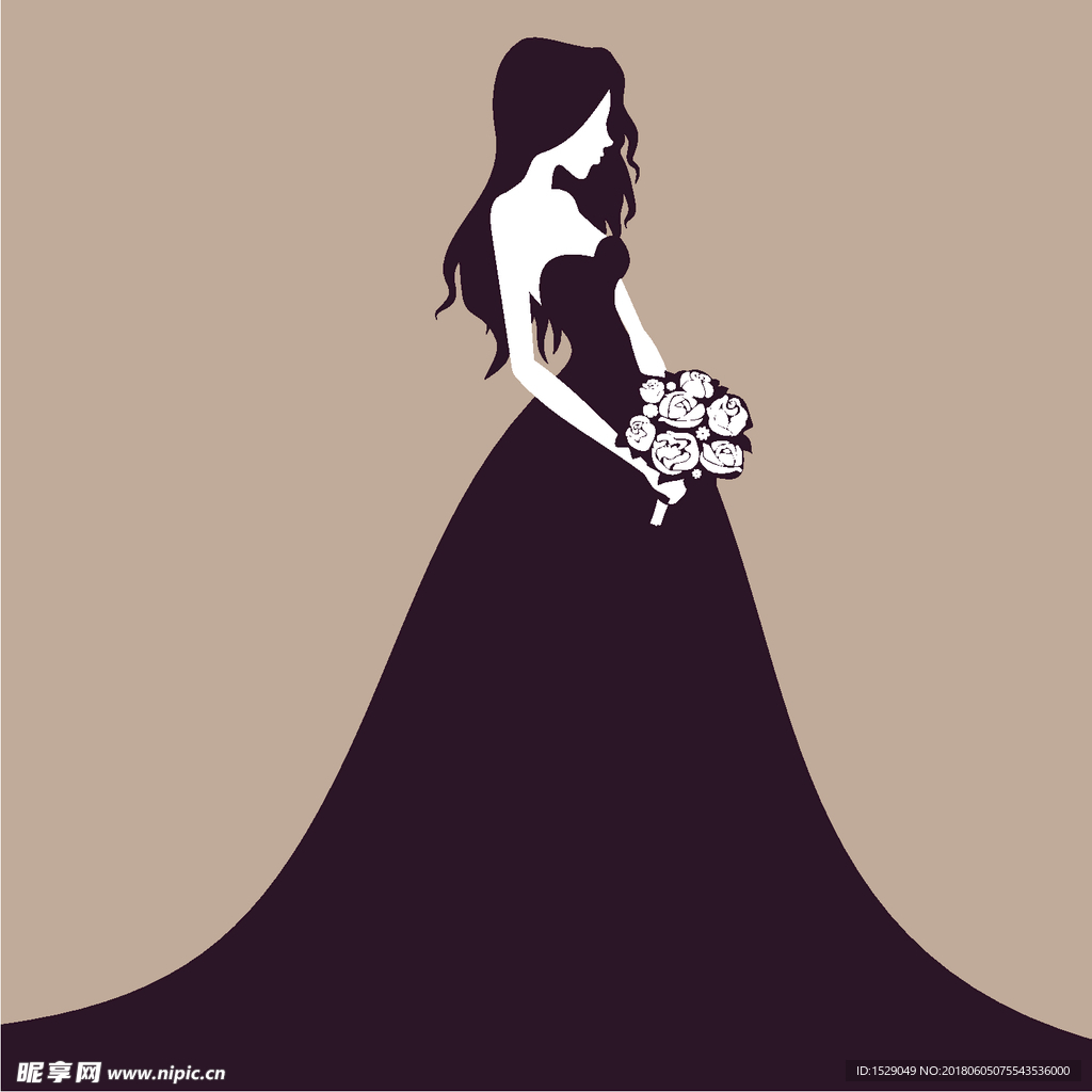 婚纱人物剪影