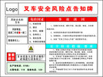 叉车安全风险点告知牌