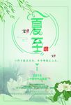 绿色清新夏至24节气海报