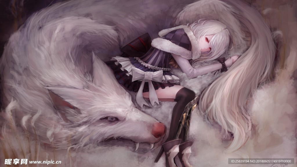 狼 少女  人和狼 少女和狼