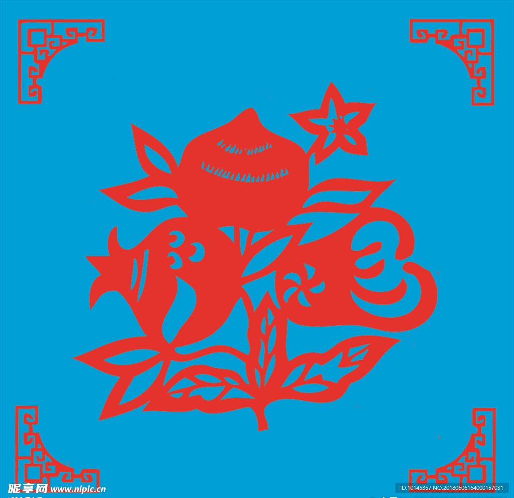 寿桃剪纸