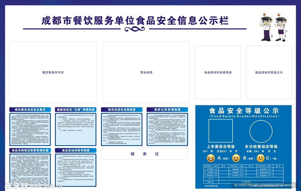 餐饮服务食品安全公示栏