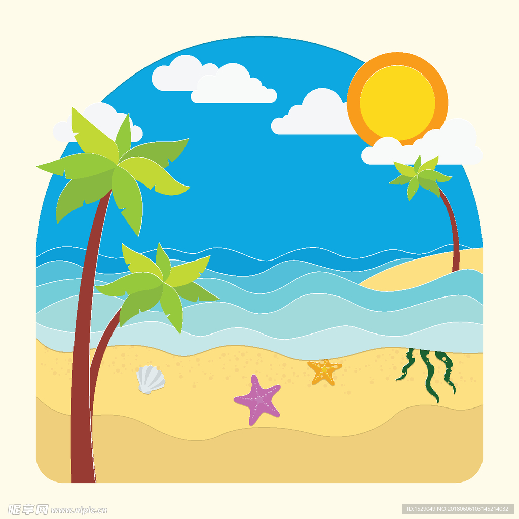 夏天海边风景