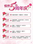 美容院5周年海报