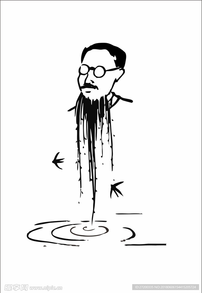 丰子恺漫画像