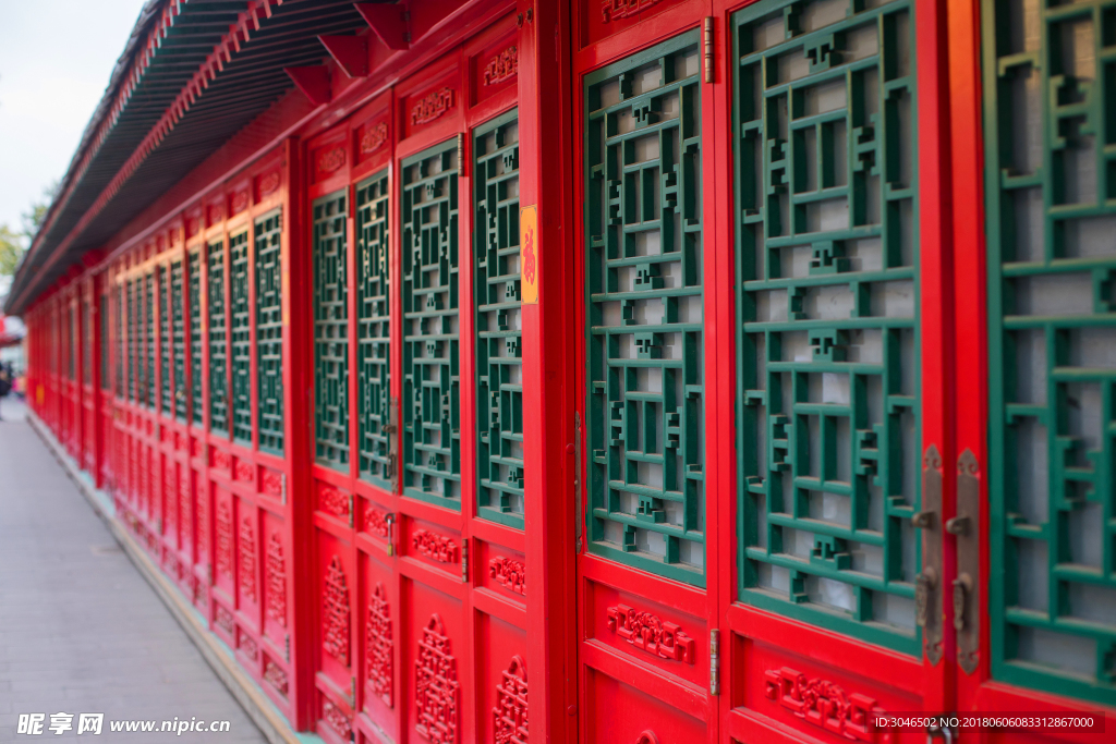 中国风建筑的门
