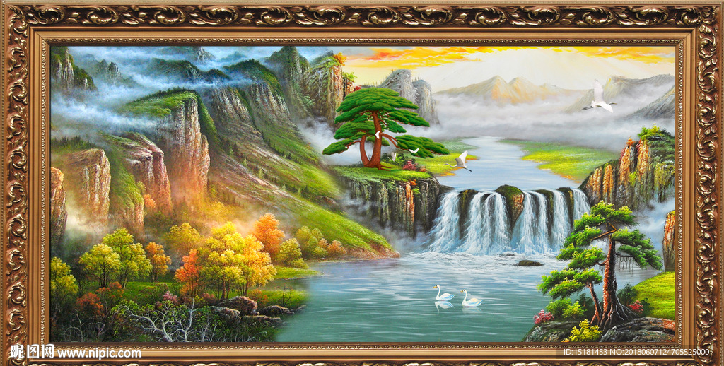 山水风景油画