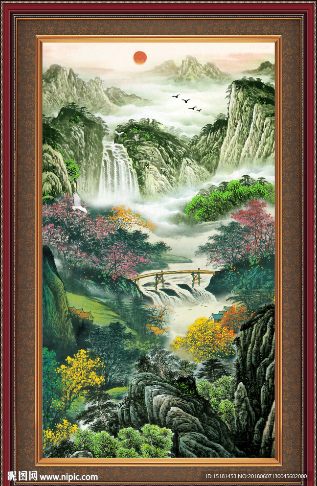 竖幅国画
