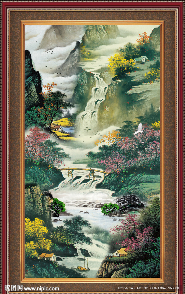 竖幅国画