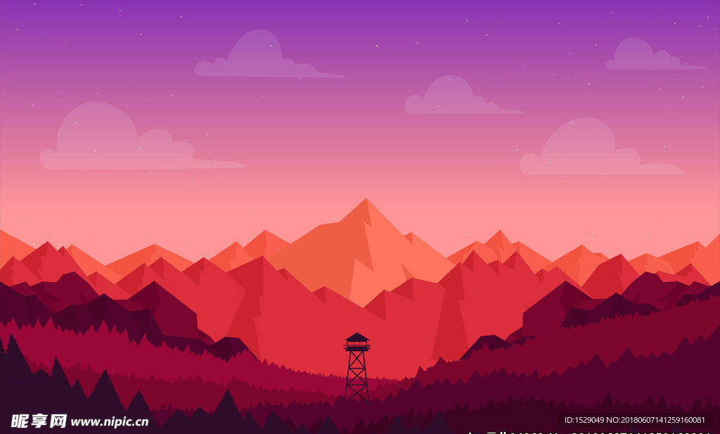 卡通风景