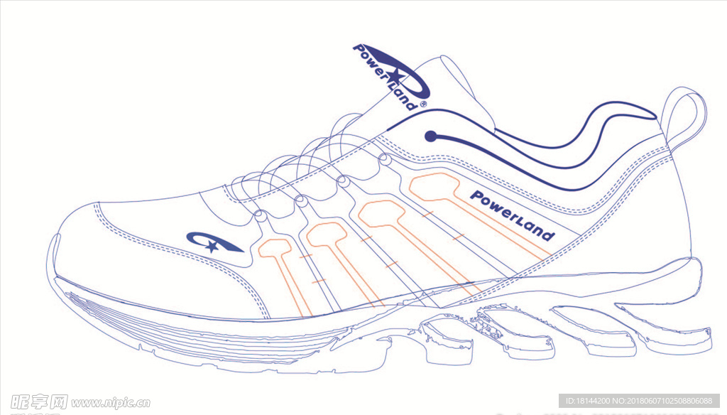 户外运动鞋  AI  设计图