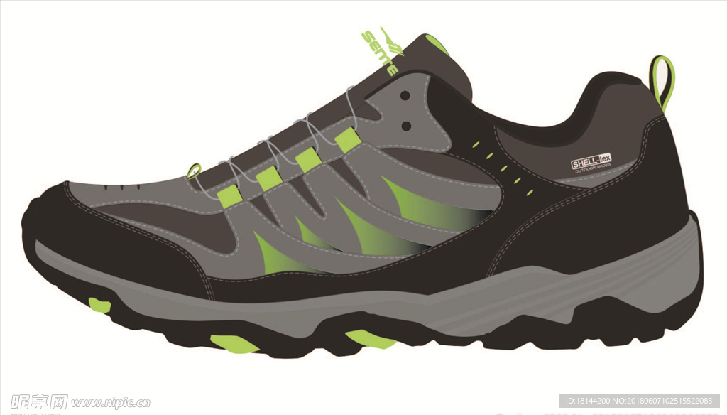 户外运动鞋  AI  设计图