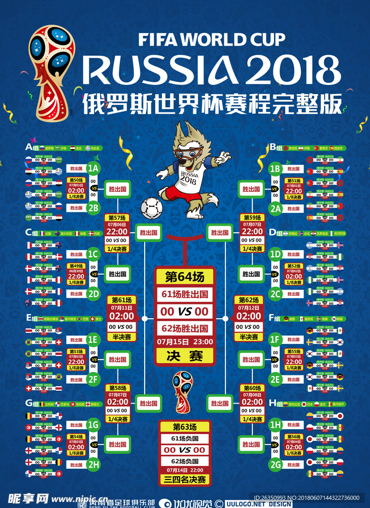 2018世界杯赛程