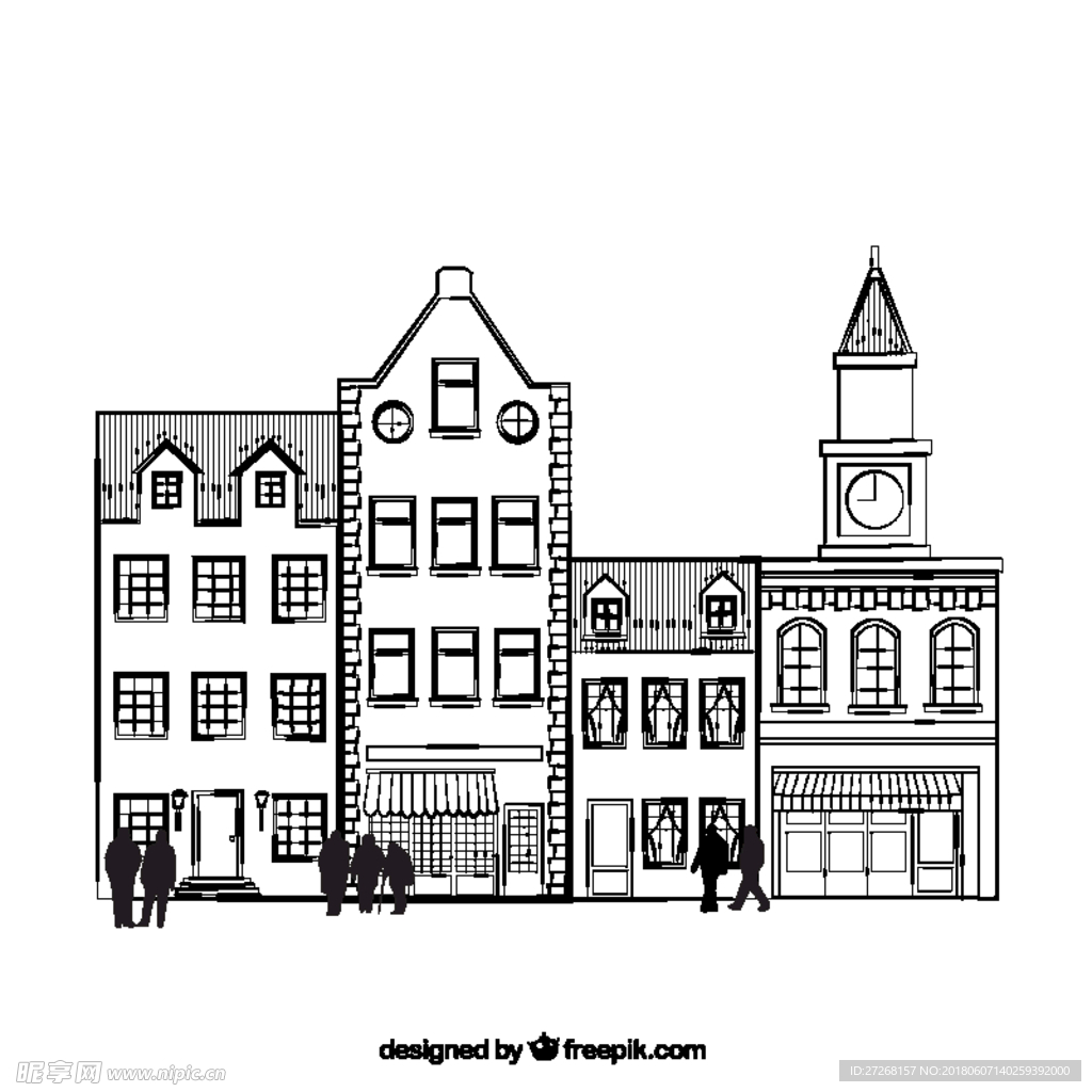 城市街道背景