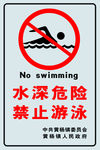 禁止游泳 警示牌