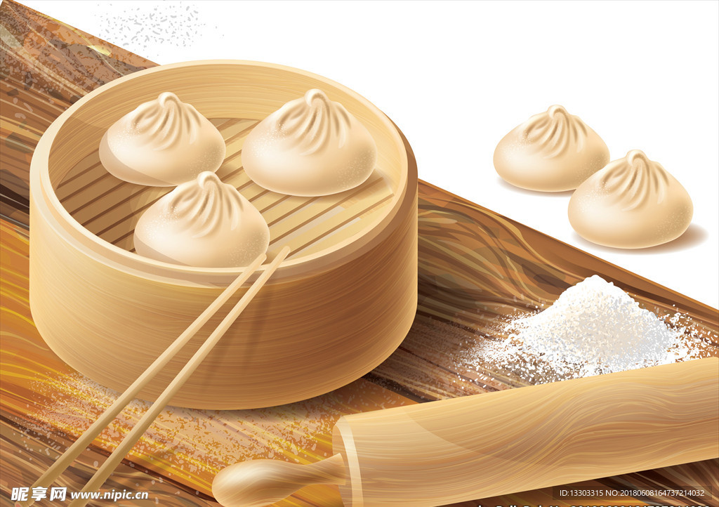 小笼包素材