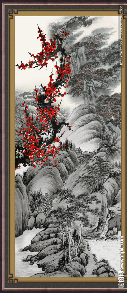 国画梅花