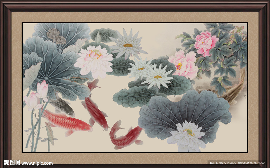 国画荷花