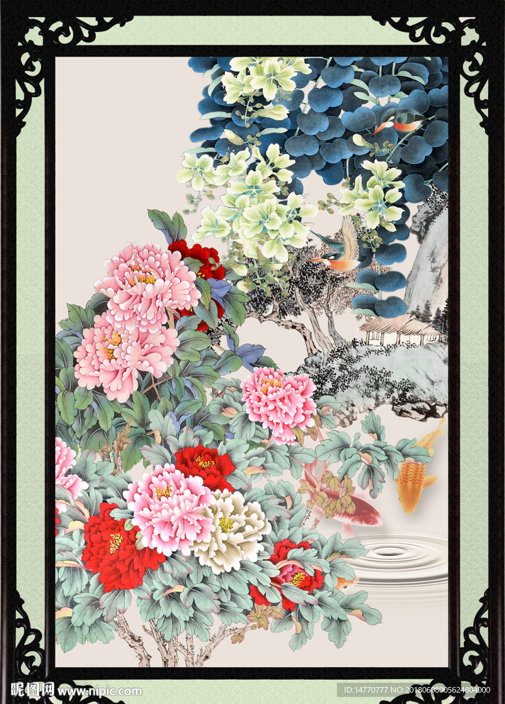 国画牡丹