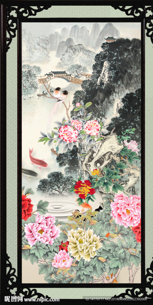 国画牡丹