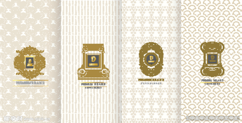 金色图案卡片