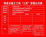 三员管理公示牌