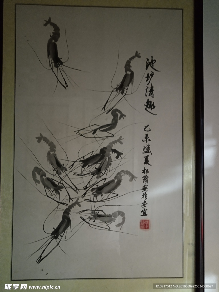 国画虾趣