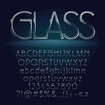 玻璃质感字体 玻璃字体