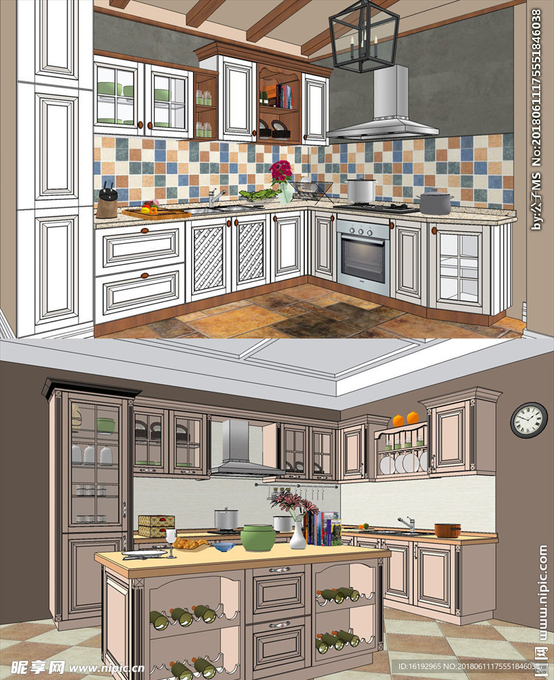 厨房橱柜草图模型