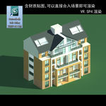 多层建筑 景观 小区 地产 楼