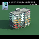 多层建筑 景观 小区 地产 楼