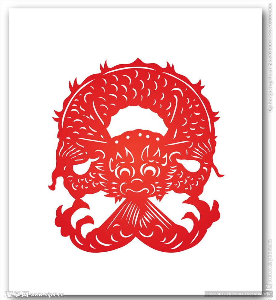 剪纸龙图片