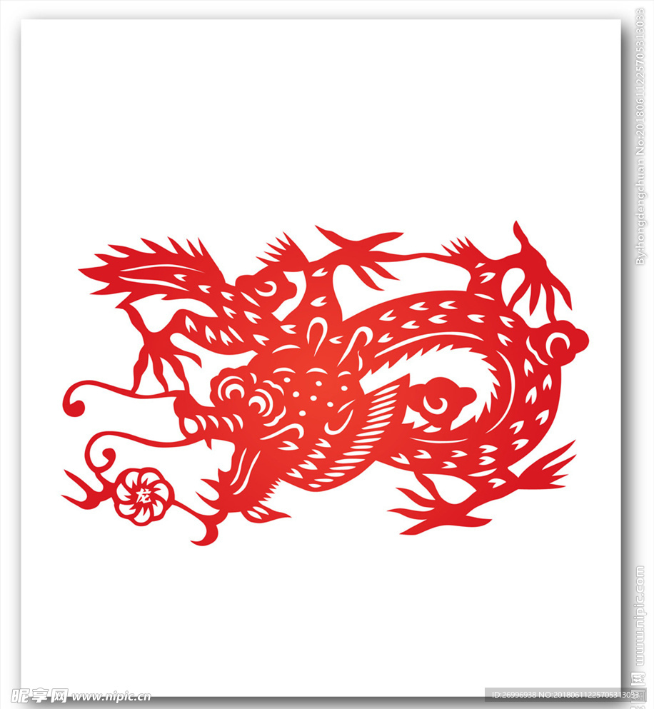 剪纸龙图片