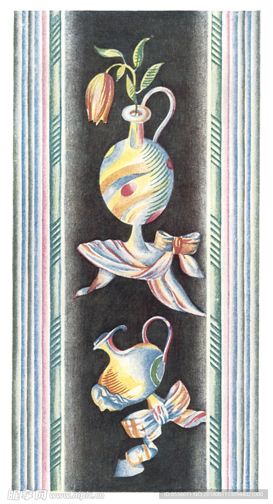 彩绘竖纹