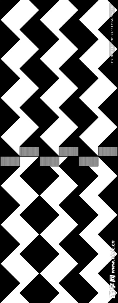 黑白竖纹
