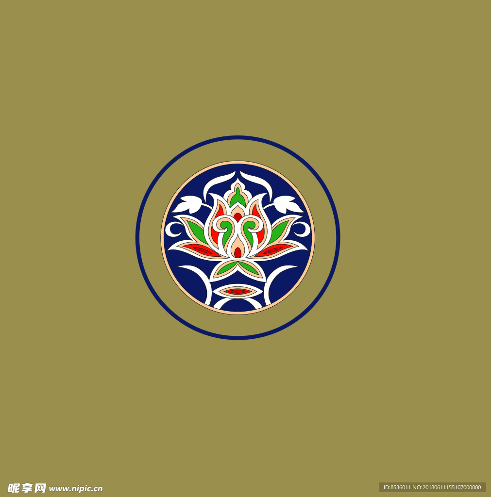 彩绘圆纹
