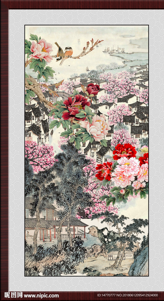 国画牡丹