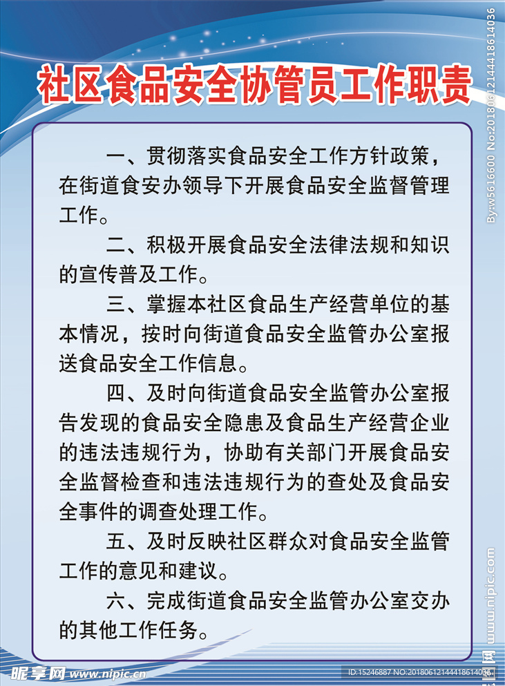 社区食品安全协管员工作制度